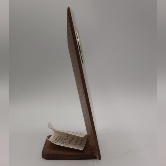 Vintage Hand Crafted Wooden Desk Clock Walnut Wood Working New Battery - Picture 4 of 7